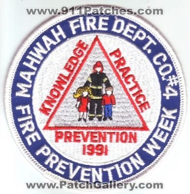 Mahwah Fire Department Company #4 Fire Prevention Week (New Jersey)
Thanks to Dave Slade for this scan.
Keywords: dept number