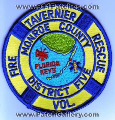 Tavernier Volunteer Fire Rescue (Florida)
Thanks to Dave Slade for this scan.
County: Monroe
Keywords: district five 5