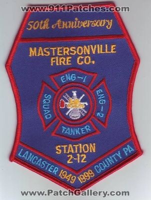 Mastersonville Fire Company Station 2-12 (Pennsylvania)
Thanks to Dave Slade for this scan.
County: Lancaster
Keywords: eng-1 eng-2 engine squad tanker