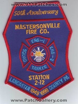 Mastersonville Fire Company Station 2-12 (Pennsylvania)
Thanks to Dave Slade for this scan.
County: Lancaster
Keywords: eng-1 eng-2 engine squad tanker