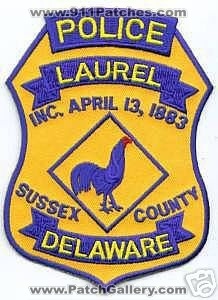 Laurel Police (Delaware)
Thanks to apdsgt for this scan.

