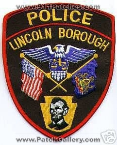 Lincoln Borough Police (Pennsylvania)
Thanks to apdsgt for this scan.
