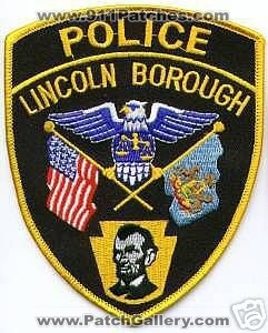 Lincoln Borough Police (Pennsylvania)
Thanks to apdsgt for this scan.
