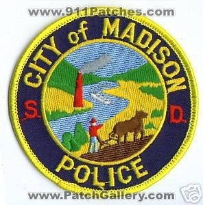 Madison Police (South Dakota)
Thanks to apdsgt for this scan.
Keywords: city of