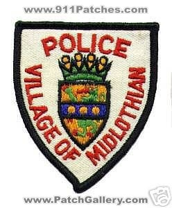 Midlothian Police (Illinois)
Thanks to apdsgt for this scan.
Keywords: village of