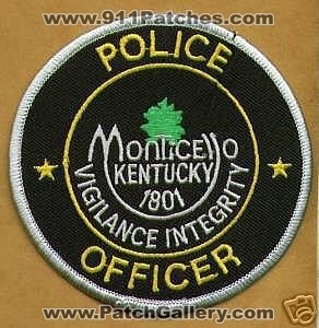 Monticello Police Officer (Kentucky)
Thanks to apdsgt for this scan.
