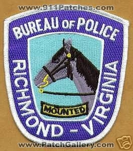 Richmond Police Mounted (Virginia)
Thanks to apdsgt for this scan.
Keywords: bureau of