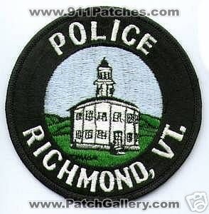 Richmond Police (Vermont)
Thanks to apdsgt for this scan.
