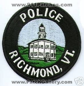 Richmond Police (Vermont)
Thanks to apdsgt for this scan.
