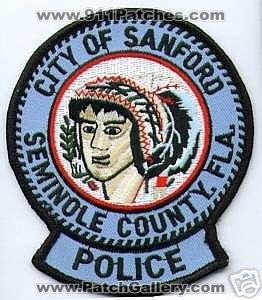Sanford Police (Florida)
Thanks to apdsgt for this scan.
Keywords: city of