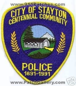 Stayton Police (Oregon)
Thanks to apdsgt for this scan.
Keywords: city of
