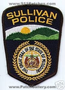 Sullivan Police (Missouri)
Thanks to apdsgt for this scan.
