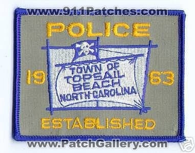 Topsail Beach Police (North Carolina)
Thanks to apdsgt for this scan.
Keywords: town of