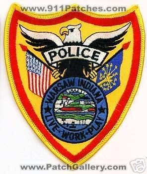 Warsaw Police (Indiana)
Thanks to apdsgt for this scan.
