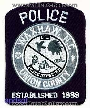 Waxhaw Police (North Carolina)
Thanks to apdsgt for this scan.
