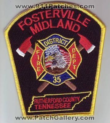 Fosterville Midland Fire Department District 35 (Tennessee)
Thanks to Dave Slade for this scan.
Keywords: dept