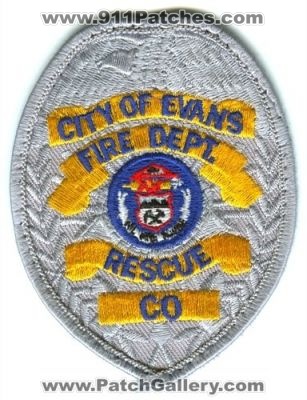 Evans Fire Department Rescue Patch (Colorado)
[b]Scan From: Our Collection[/b]
Keywords: dept.