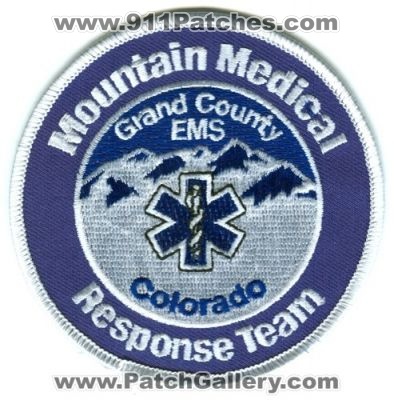 Grand County EMS Mountain Medical Response Team Patch (Colorado)
[b]Scan From: Our Collection[/b]
Keywords: emergency medical services