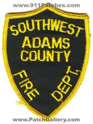 Southwest Adams County Fire Department Patch (Colorado)
[b]Scan From: Our Collection[/b]
Keywords: dept
