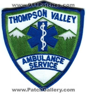 Thompson Valley Ambulance Service Patch (Colorado)
[b]Scan From: Our Collection[/b]
Keywords: ems