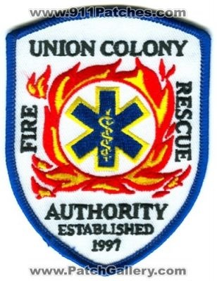 Union Colony Fire Rescue Authority Patch (Colorado)
[b]Scan From: Our Collection[/b]
