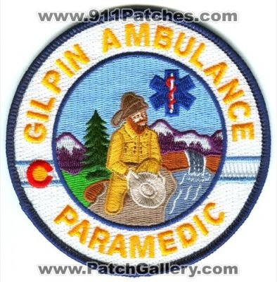 Gilpin Ambulance Paramedic Patch (Colorado)
[b]Scan From: Our Collection[/b]
Keywords: ems