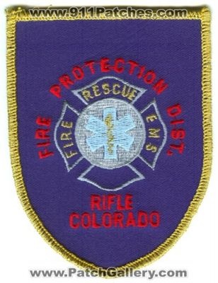 Rifle Fire Protection District Patch (Colorado)
[b]Scan From: Our Collection[/b]
Keywords: rescue ems