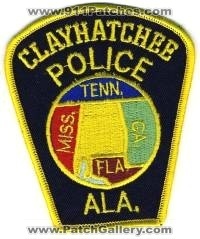 Clayhatchee Police (Alabama)
Thanks to BensPatchCollection.com for this scan.
