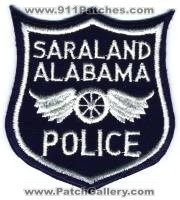 Saraland Police (Alabama)
Thanks to BensPatchCollection.com for this scan.
