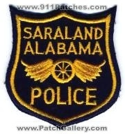 Saraland Police (Alabama)
Thanks to BensPatchCollection.com for this scan.
