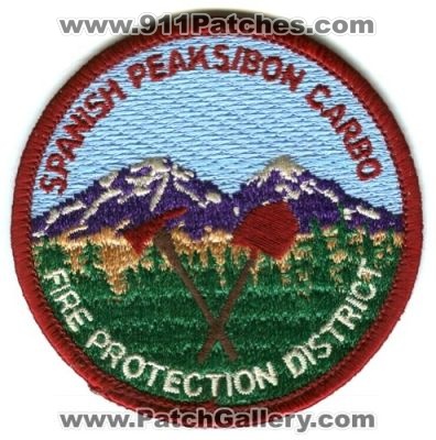Spanish Peaks Bon Carbo Fire Protection District Patch (Colorado)
[b]Scan From: Our Collection[/b]
