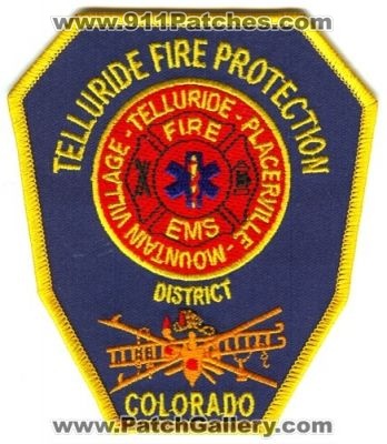 Telluride Fire Protection District Patch (Colorado)
[b]Scan From: Our Collection[/b]
Keywords: ems mountain village placerville