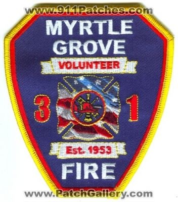 Myrtle Grove Volunteer Fire Department (North Carolina)
Scan By: PatchGallery.com
Keywords: dept. 31