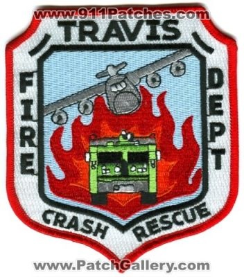 Travis Air Force Base Fire Department Crash Rescue Patch (California)
Scan By: PatchGallery.com
Keywords: afb usaf dept cfr arff