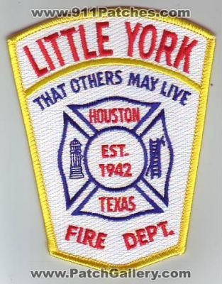 Little York Fire Department (Texas)
Thanks to Dave Slade for this scan.
Keywords: dept