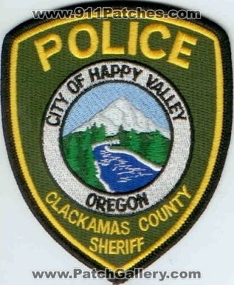 Happy Valley Police (Oregon)
Thanks to Police-Patches-Collector.com for this scan.
Keywords: city of clackamas county sheriff