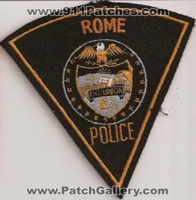 Rome Police (Oregon)
Thanks to Police-Patches-Collector.com for this scan.
