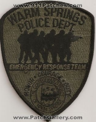 Warm Springs Police Department Emergency Response Team (Oregon)
Thanks to Police-Patches-Collector.com for this scan. 
Keywords: ert dept