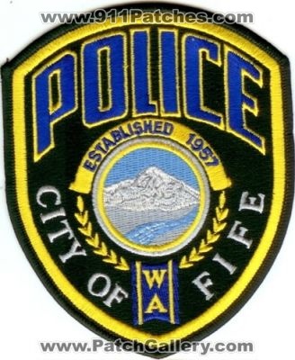 Fife Police (Washington)
Thanks to Police-Patches-Collector.com for this scan.
Keywords: city of