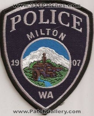 Milton Police (Washington)
Thanks to Police-Patches-Collector.com for this scan.
