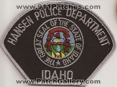 Hansen Police Department (Idaho)
Thanks to Police-Patches-Collector.com for this scan.

