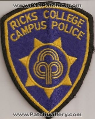 Ricks College Campus Police (Idaho)
Thanks to Police-Patches-Collector.com for this scan.
