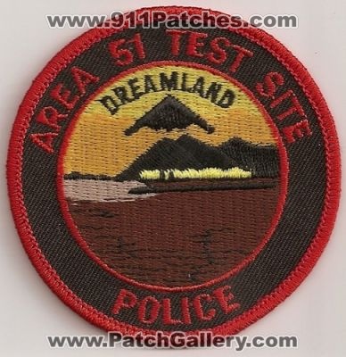 Area 51 Test Site Police (Nevada)
Thanks to Police-Patches-Collector.com for this scan.

