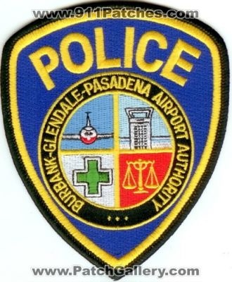 Burbank Glendale Pasadena Airport Authority Police (California)
Thanks to Police-Patches-Collector.com for this scan.
