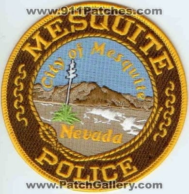 Mesquite Police (Nevada)
Thanks to Police-Patches-Collector.com for this scan.
Keywords: city of