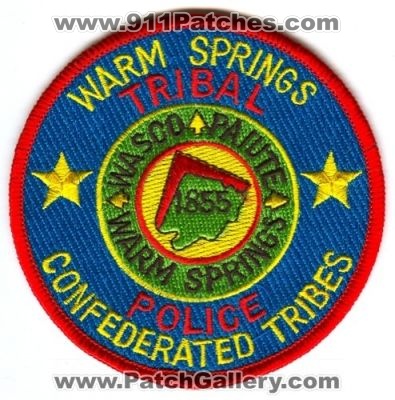 Warm Springs Confederated Tribes Tribal Police (Oregon)
Scan By: PatchGallery.com
Keywords: wasco paiute