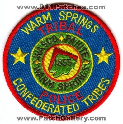 Warm Springs Confederated Tribes Tribal Police (Oregon)
Scan By: PatchGallery.com
Keywords: wasco paiute