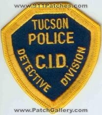 Tucson Police Detective Division C.I.D. (Arizona)
Thanks to Police-Patches-Collector.com for this scan.
Keywords: CID