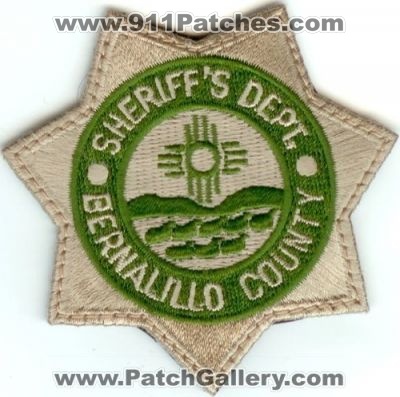 Bernalillo County Sheriff's Department (New Mexico)
Thanks to Police-Patches-Collector.com for this scan.
Keywords: sheriffs dept