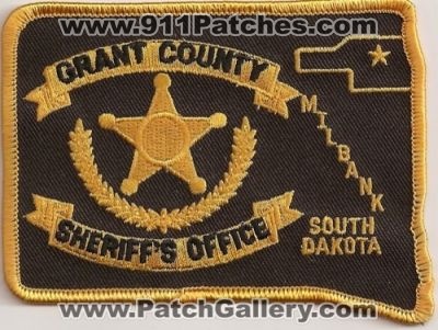 Grant County Sheriff's Office (South Dakota)
Thanks to Police-Patches-Collector.com for this scan.
Keywords: sheriffs